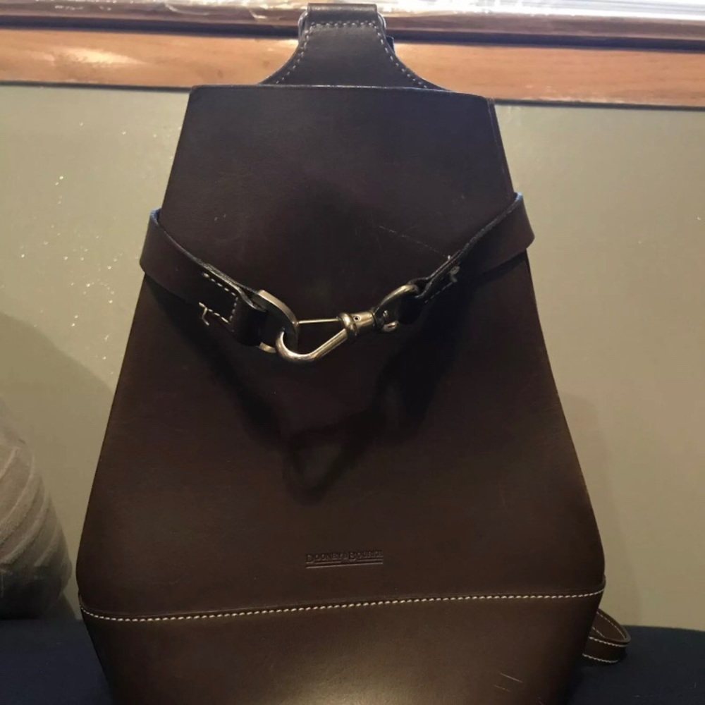 Dooney & Bourke Brown Alto Pyramid Sling